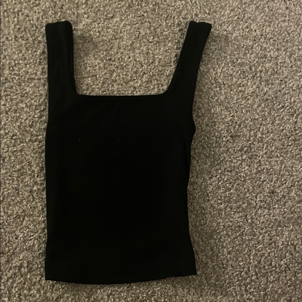 Old Navy Black Square Neck Tank Top